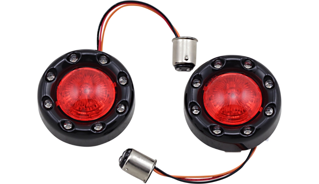 Probeam Bullet Ringz 1157 Rear Turn Signal - Black Bezel/Red Lens