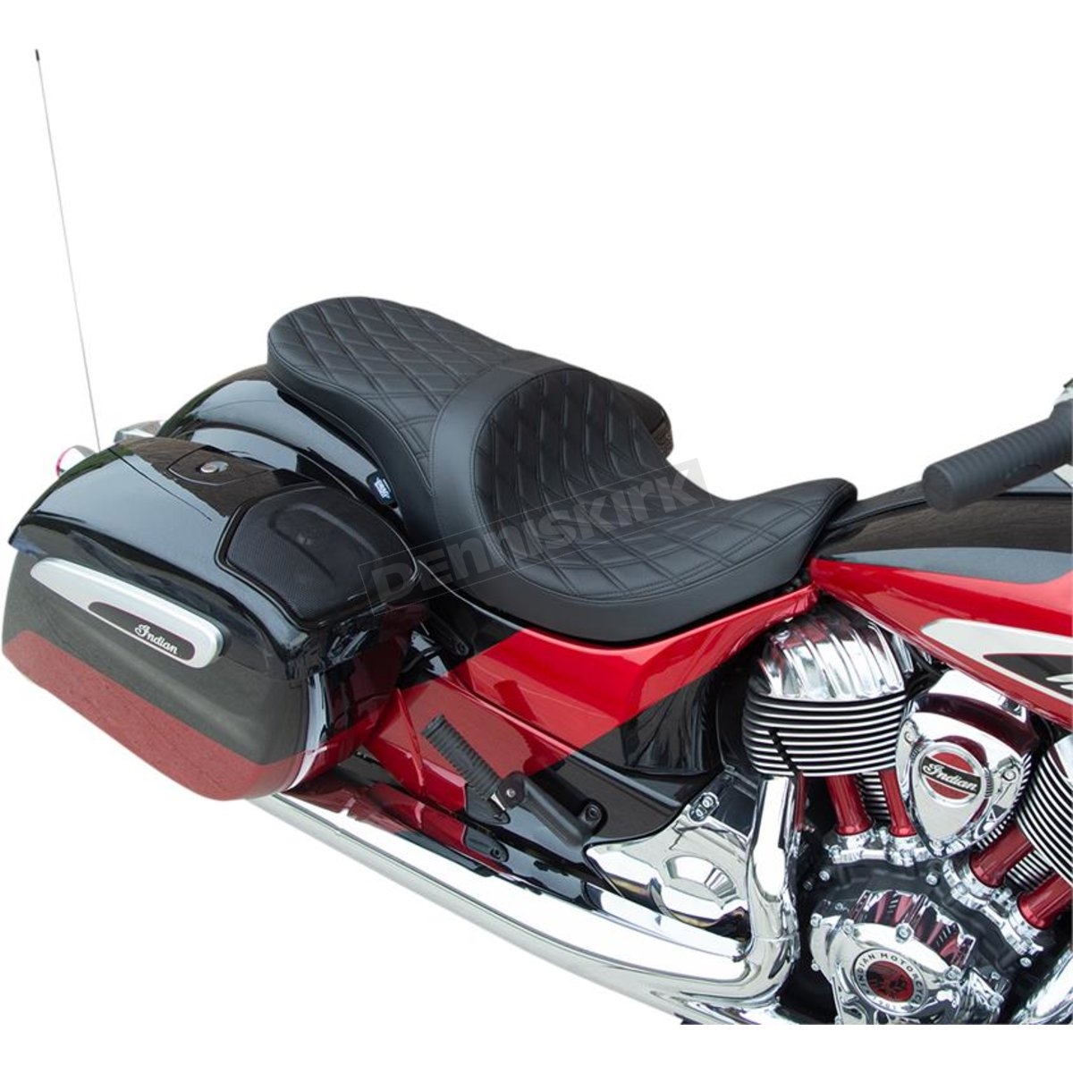 Low Profile Touring Seat - Double Diamond - Black - Vinyl