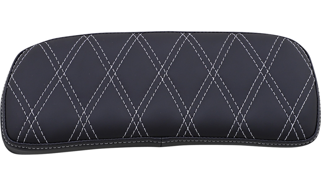 Chopped Tour-Pak Backrest Pads - Double Diamond - Silver Stitch