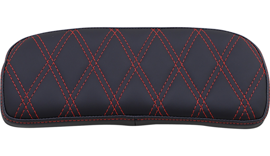 Chopped Tour-Pak Backrest Pads - Double Diamond - Red Stitch