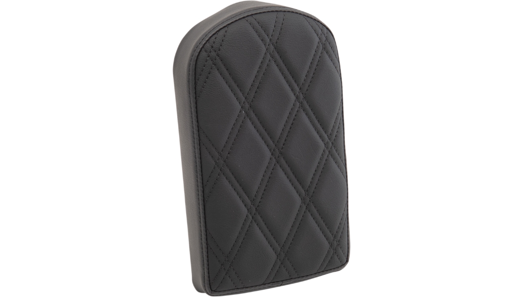 Backrest Pads For Square And Round Sissy Bars - Double Diamond - Black Stitch