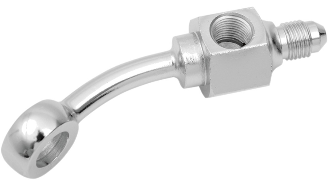 Chrome Steel Fitting with Brake Light Switch - 3/8in. - 35deg.