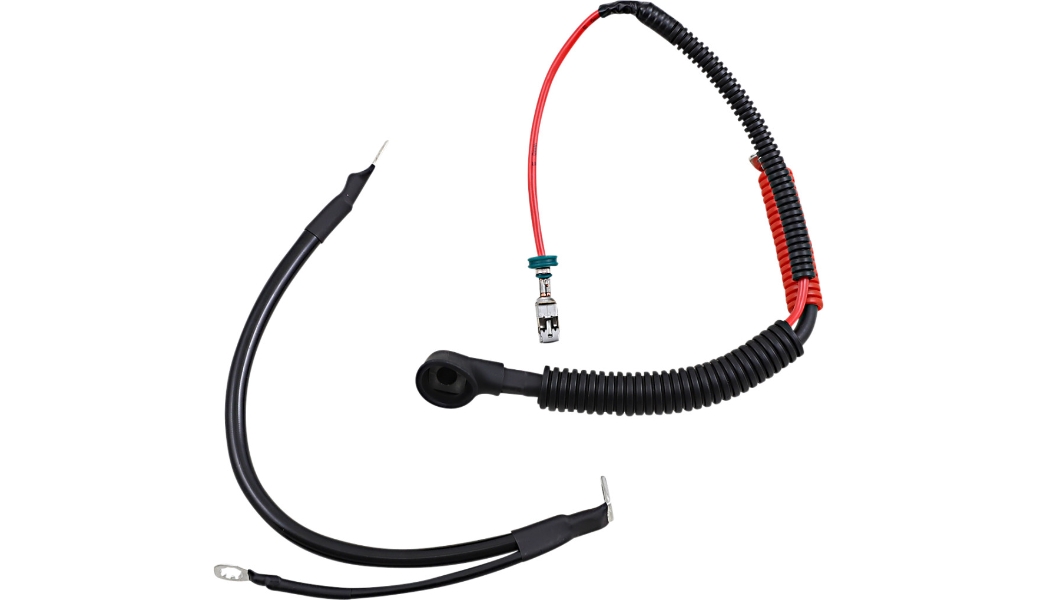 Battery Cable Kit - 6 1/4in. with 12 3/4 Auxiliary Wide and 18 5/8 with 9 1/4 Auxiliary Wide - Black