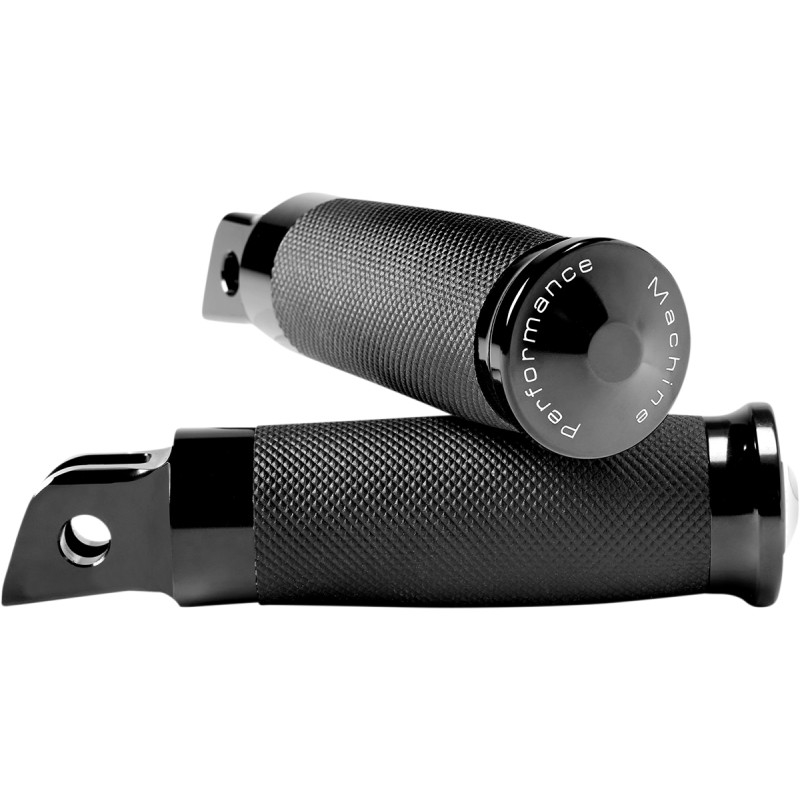 Contour M8 Driver Footpegs - Rubber Wrapped - Black