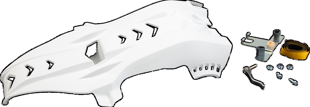 Fortress Skid Plate with Link Guard - White