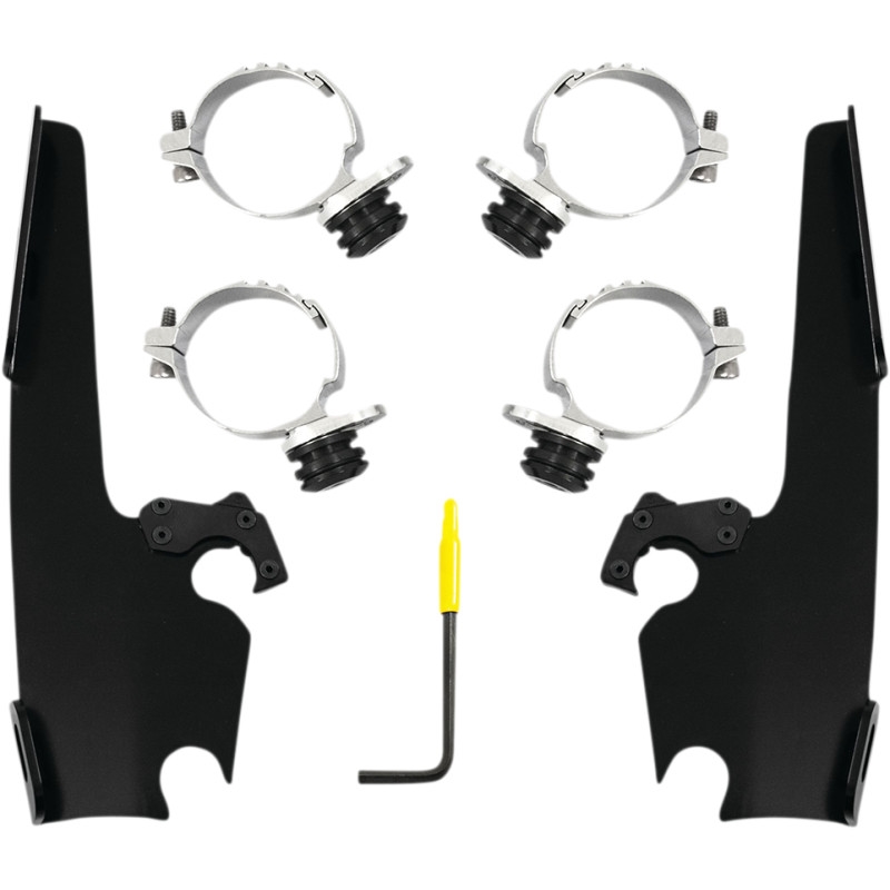 Trigger-Lock Mount Kit for Fats/Slim Windshields - Black