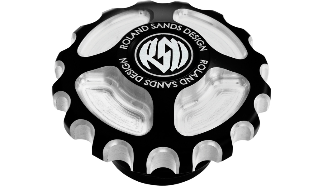 Billet Aluminum Gas Caps - Gear Drive - Cntrast Cut