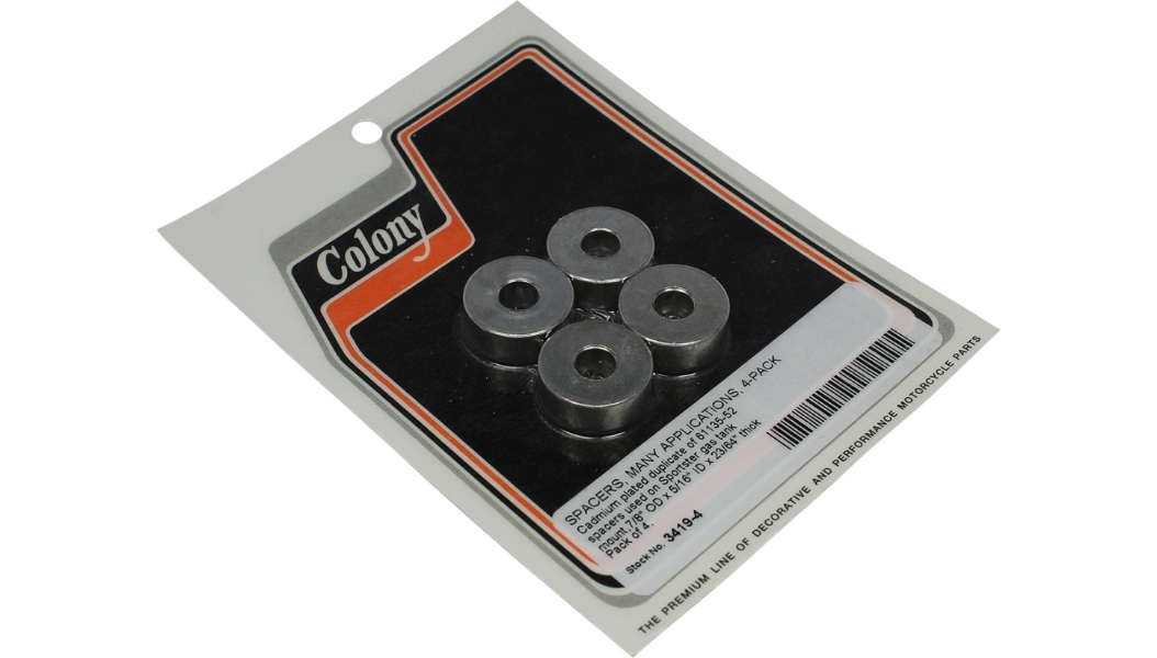 Gas Tank Mounting Hardware Kit - Cadmium-Plated - 7/8in. OD x 5/16in. ID x 23/64in. Thick