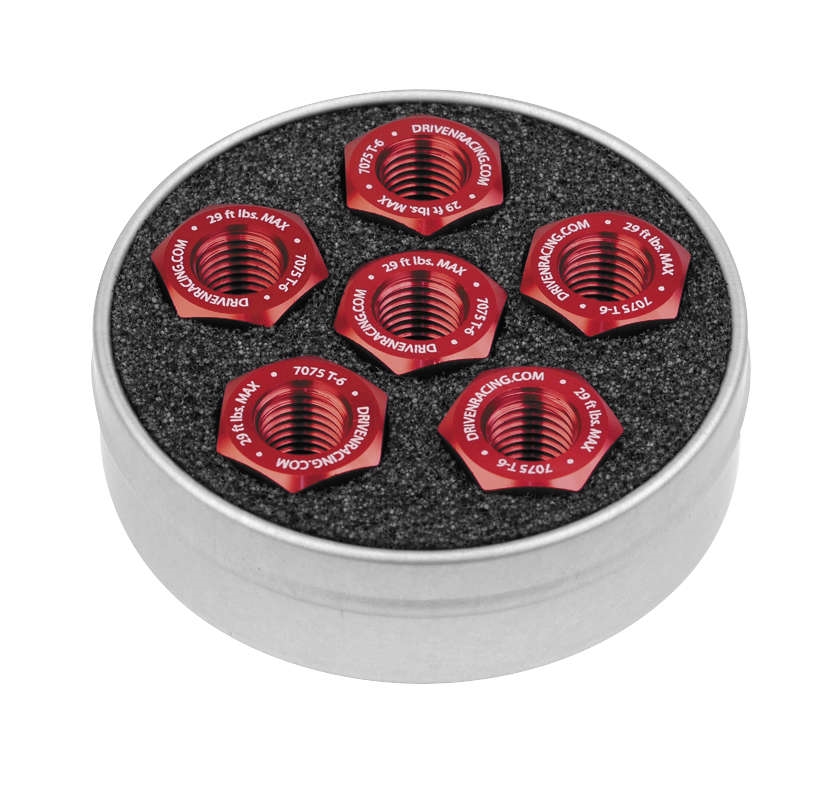 Grom 4 Bolt Sprocket Nuts - Red
