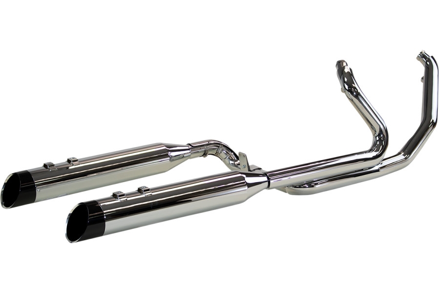 2-Into-2 Two-Step Crossover Header System - Edge Billet Tip - Chrome