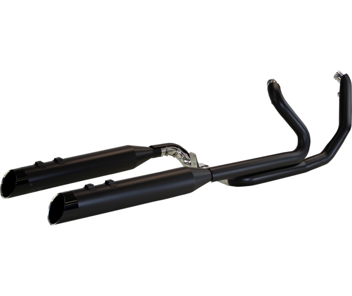 2-Into-2 Two-Step Crossover Header System - Edge Billet Tip - Black