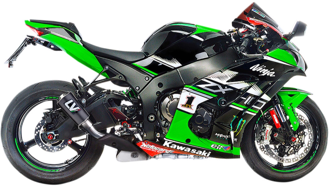 LV-10 Slip-On - Carbon Muffler - Carbon End Cap