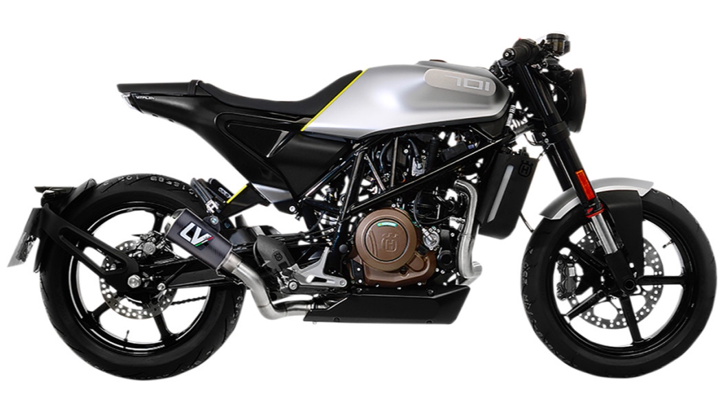 LV-10 Slip-On - Black Muffler - Stainless End Cap