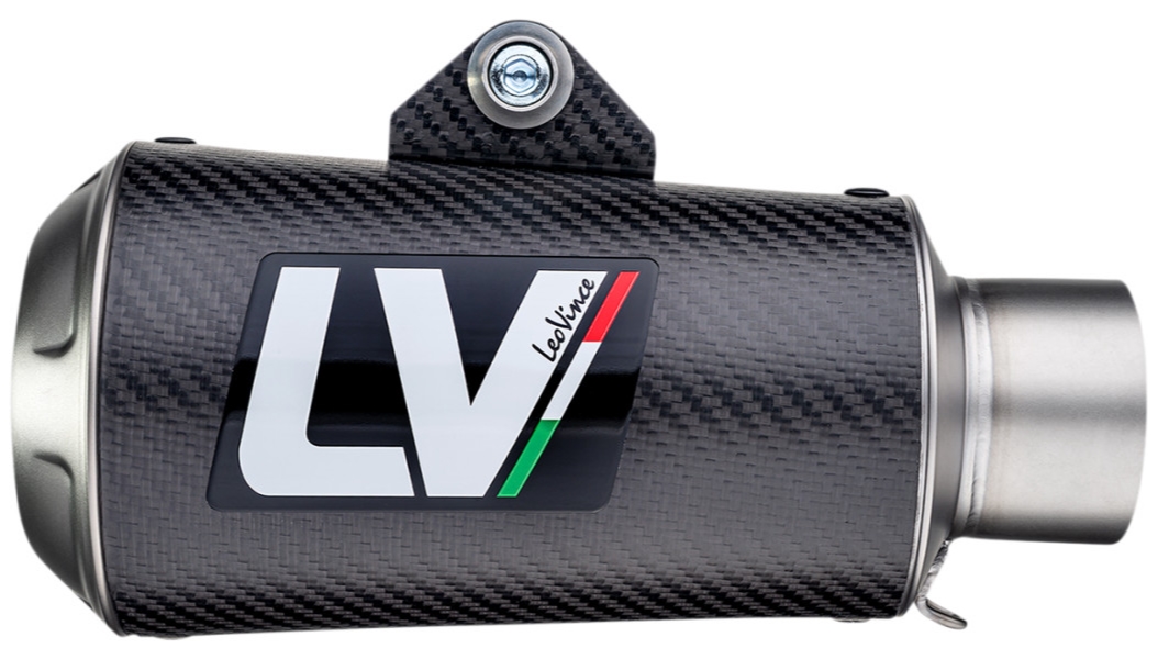 LV-10 Universal Slip-On - 54mm x 21/4in. Inlet - Carbon Muffler - Carbon End Cap - Left