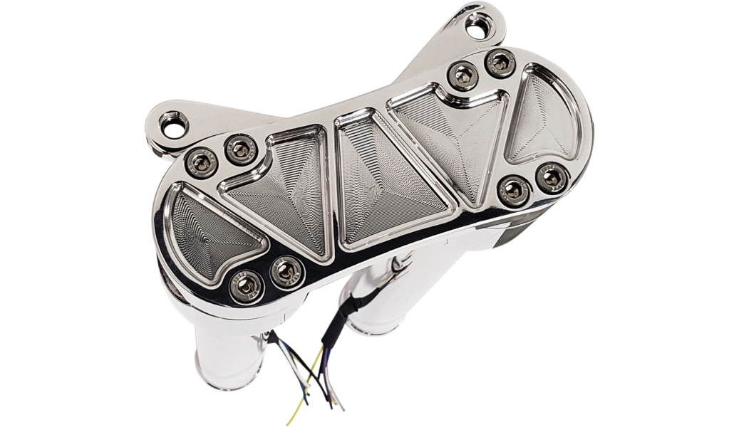 1 1/8in. Bandit Riser Kits With Gauge Mount Adapter - 10in. - Chrome