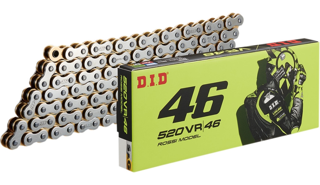 520 VR46 X-Ring Chain - Silver/Gold - 114 links