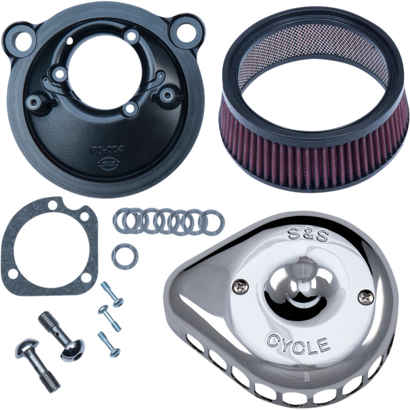 Mini Teardrop Stealth Air Cleaner Kit - Chrome