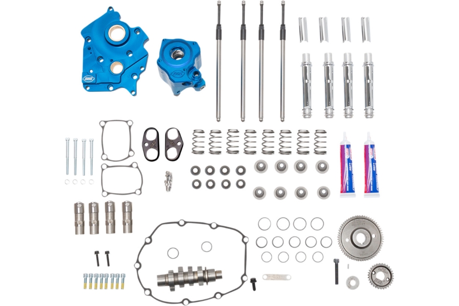 Gear Drive Camchest Kit for M-Eight - Chrome Pushrod Tubes with 540 Cam