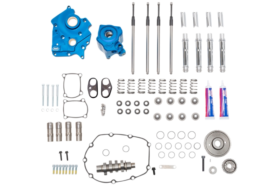 Gear Drive Camchest Kit for M-Eight - Chrome Pushrod Tubes with 540 Cam