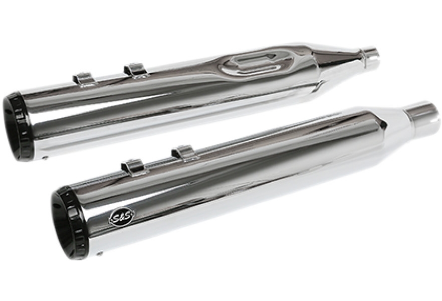 GNX 4.5in. Slip-On Mufflers - Chrome with Tuxedo Black End Cap