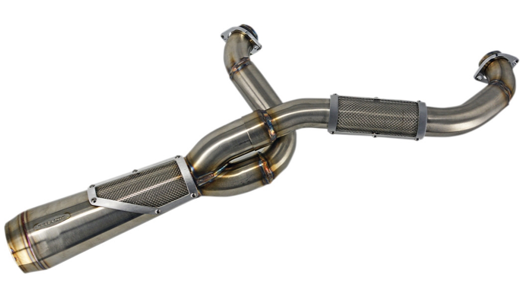 Big Sexy 2-Into-1 Exhaust System - Brushed Stainless Steel