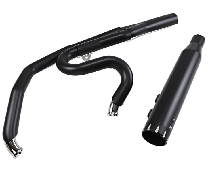 Road Rage 2-Into-1 Exhaust for High-Performance Motors - Black