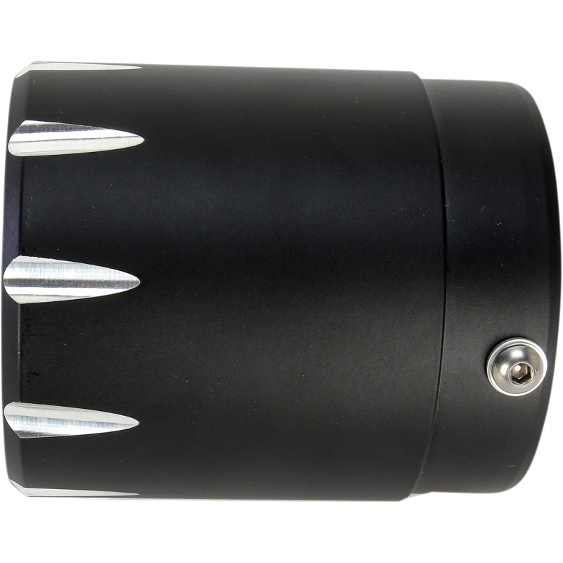 Billet End Caps - 2in. Fluted - Black