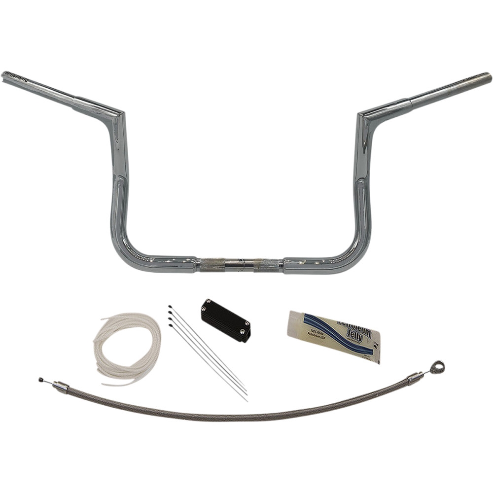 1-1/4in. EZ Install Handlebar Kit with Flat Top Handlebars  - Chrome