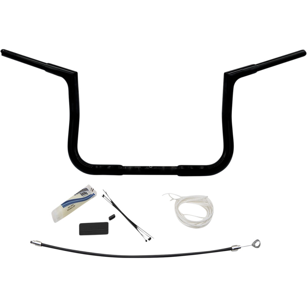 1-1/4in. EZ Install Handlebar Kit with Flat Top Handlebars - Gloss Black