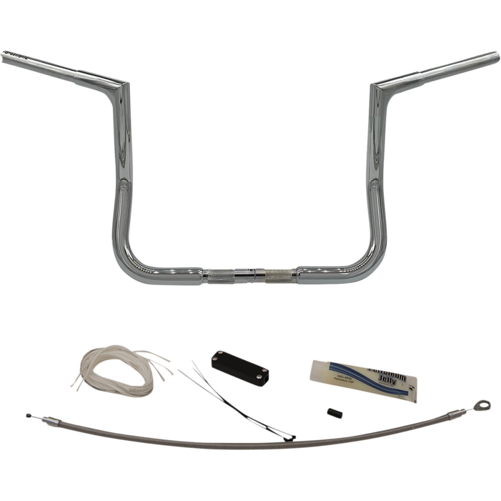1-1/4in. EZ Install Handlebar Kit with Flat Top Handlebars - Chrome