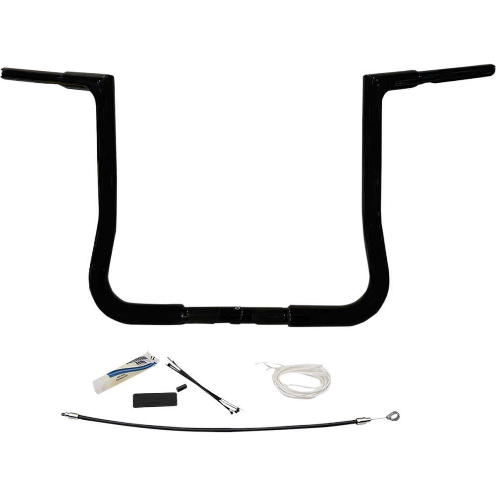 1-1/4in. EZ Install Handlebar Kit with Flat Top Handlebars - Gloss Black