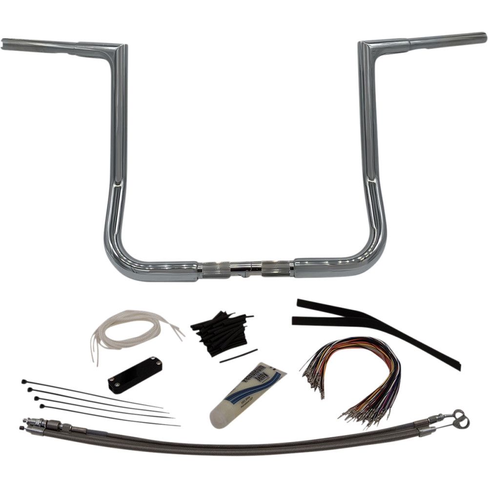 1-1/4in. EZ Install Handlebar Kit with Flat Top Handlebars - Chrome