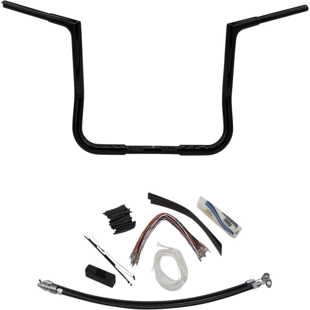 1-1/4in. EZ Install Handlebar Kit with Flat Top Handlebar - Gloss Black