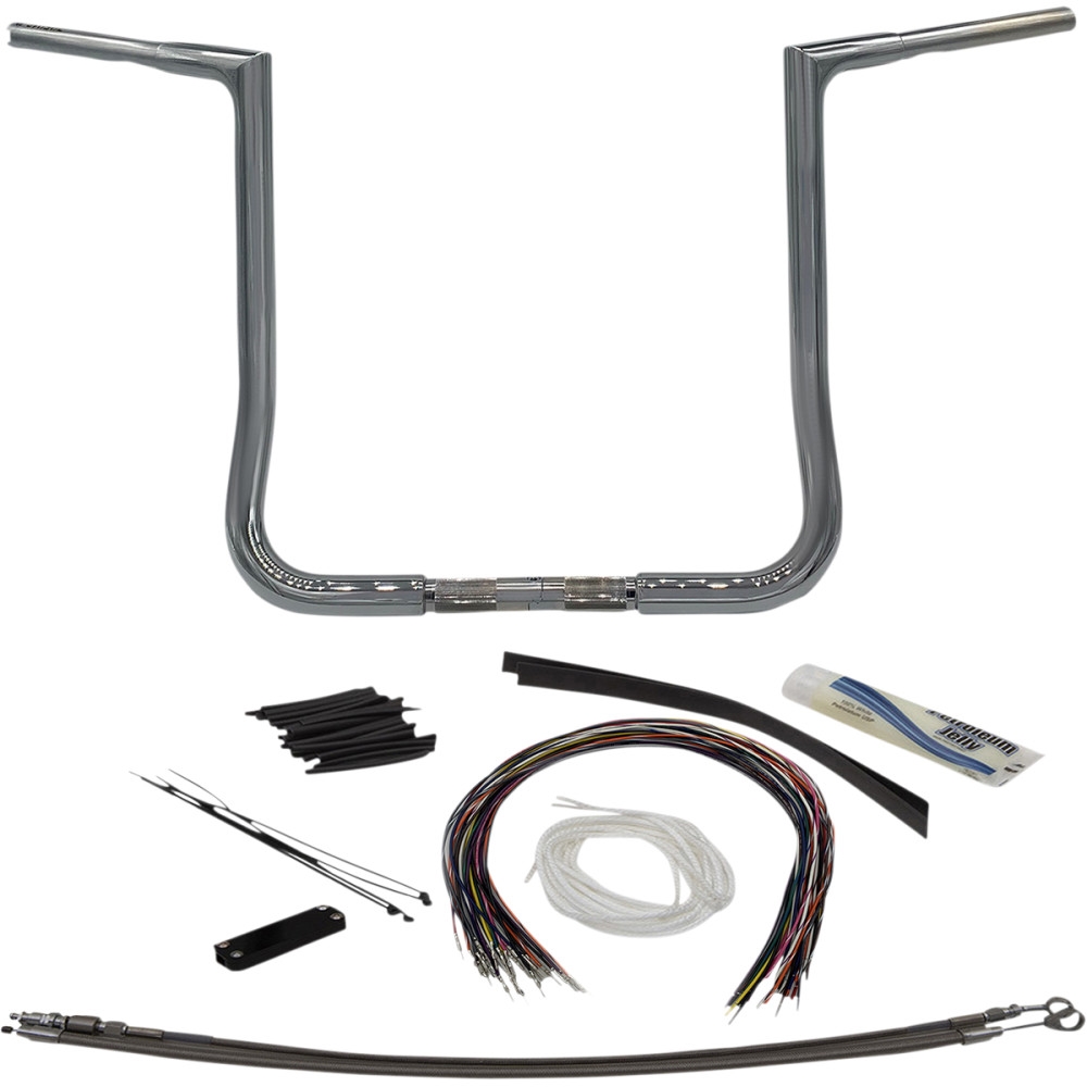 1-1/4in. EZ Install Handlebar Kit with Flat Top Handlebars - Chrome