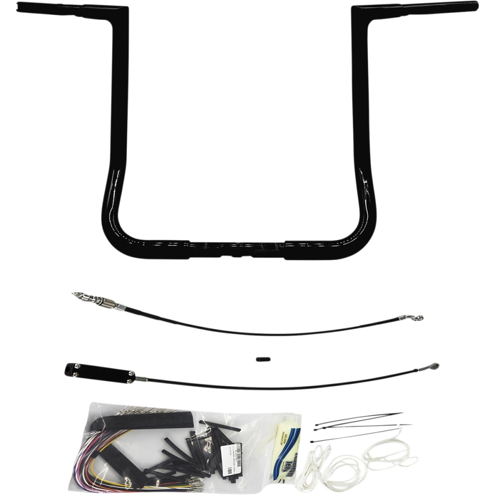 1-1/4in. EZ Install Handlebar Kit with Flat Top Handlebars - Gloss Black