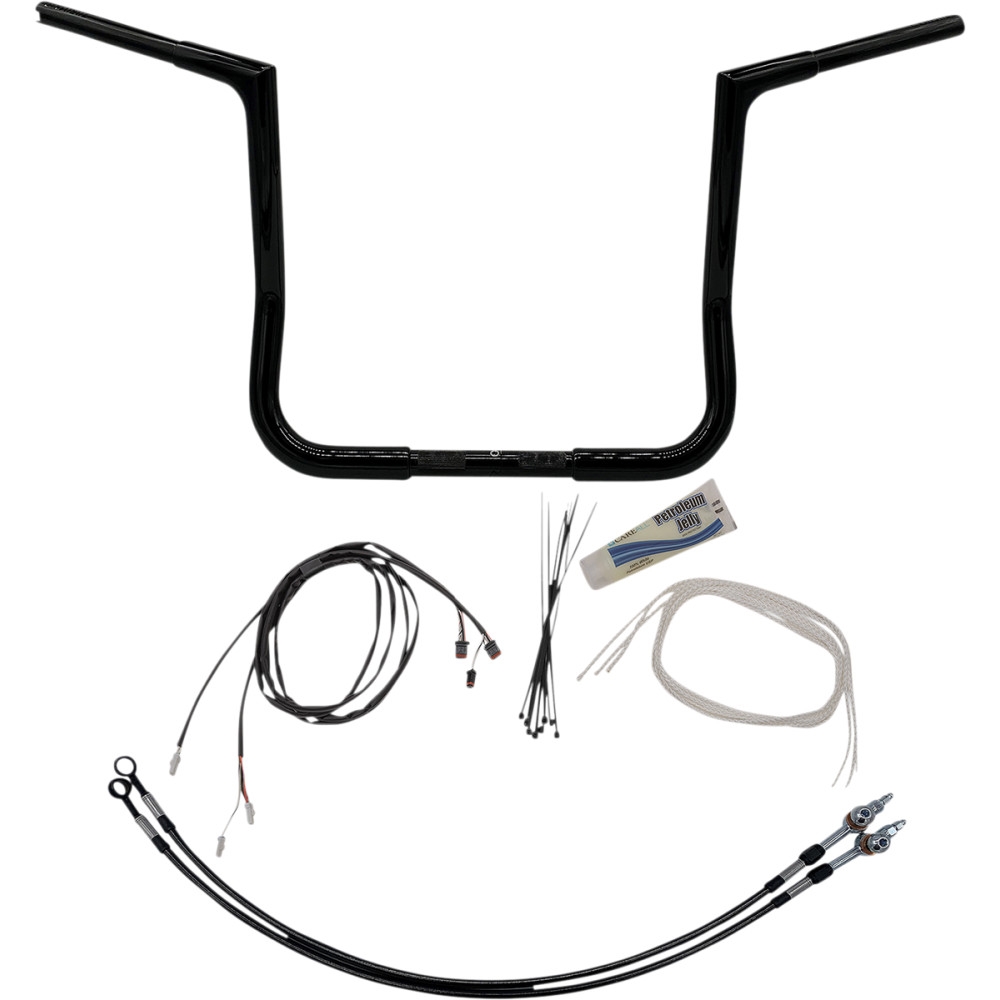 1-1/4in. EZ Install Handlebar Kit with Flat Top Handlebars - Gloss Black