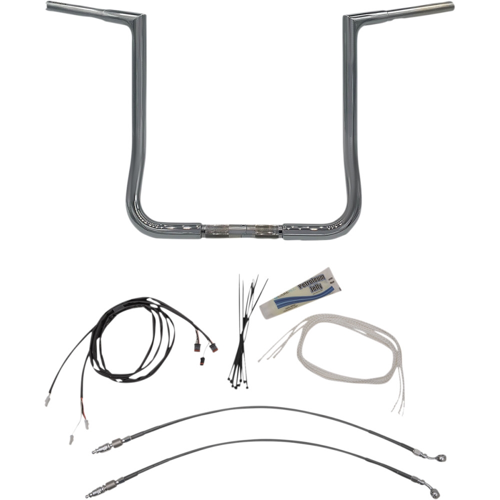 1-1/4in. EZ Install Handlebar Kit with Flat Top Handlebars - Chrome
