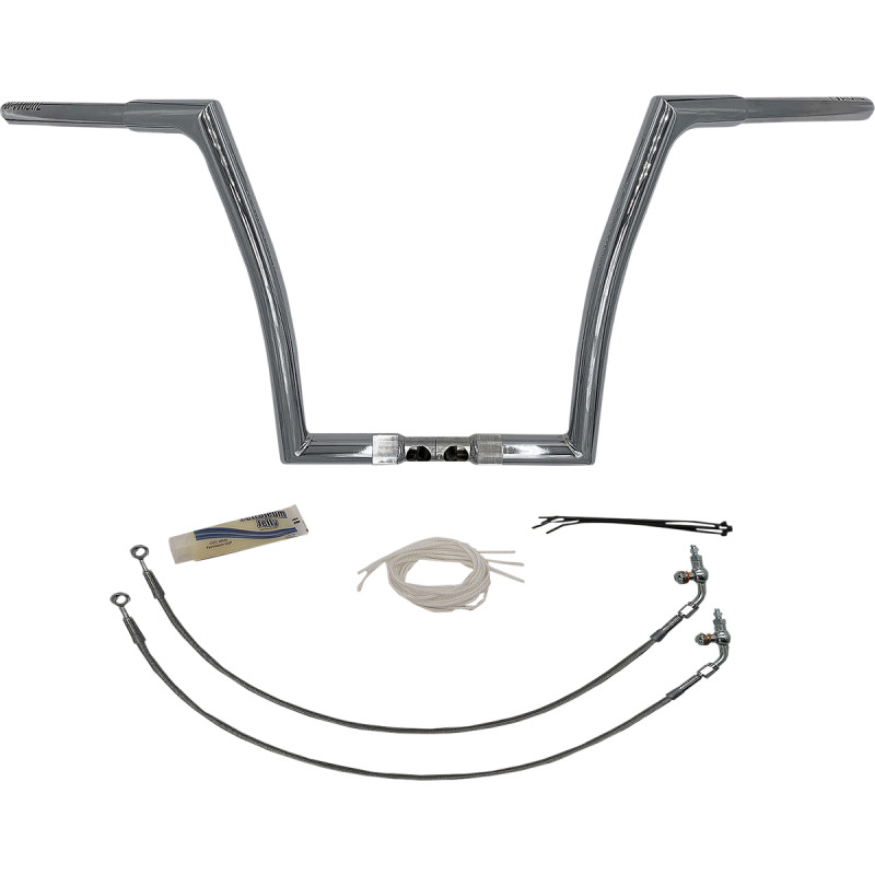 1-1/4in. EZ Install Handlebar Kit with Flat Top Handlebars - Chrome
