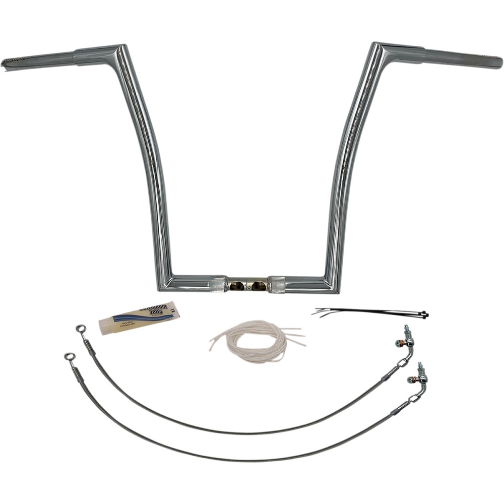 1-1/4in. EZ Install Handlebar Kit with Flat Top Handlebars - Chrome