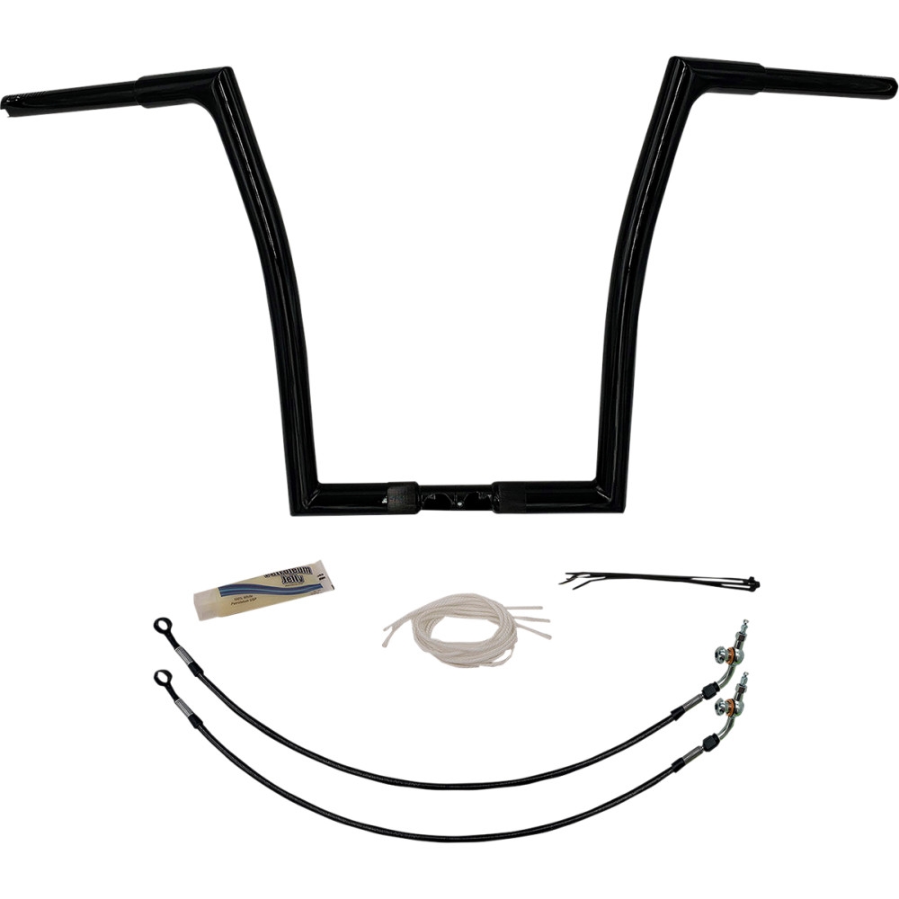 1-1/4in. EZ Install Handlebar Kit with Flat Top Handlebars - Gloss Black