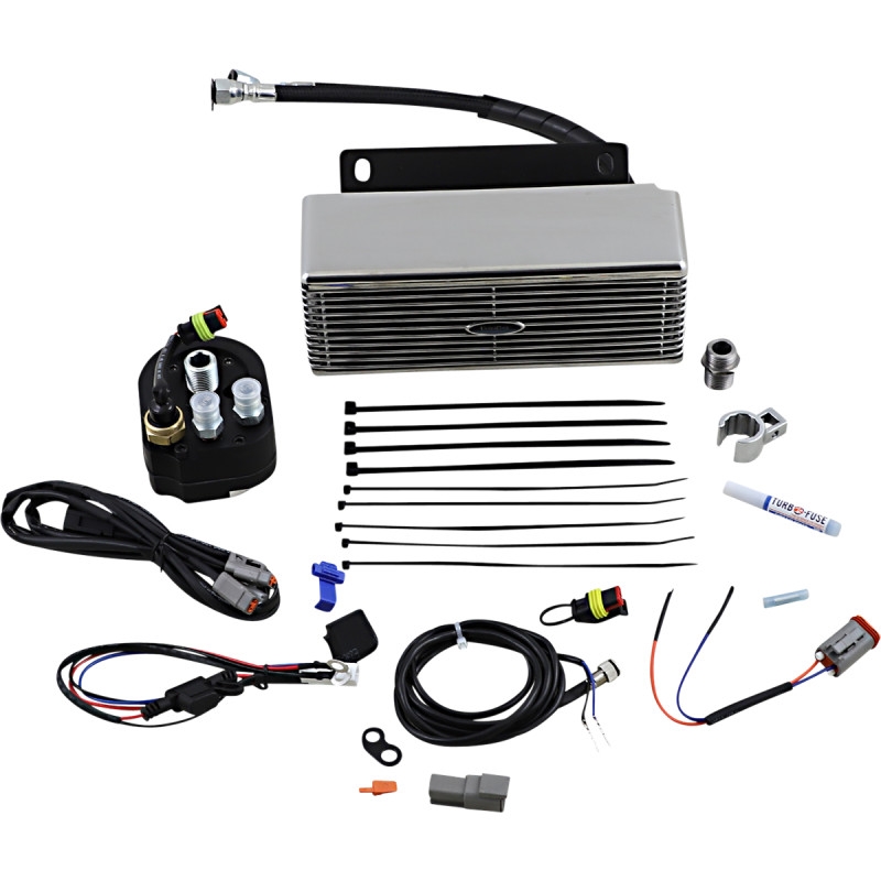 Below Regulator Mounted Oil Cooler Kit - Stainless Steel