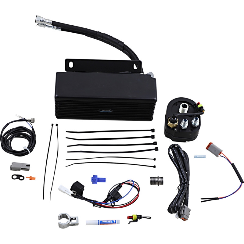 Below Regulator Mounted Oil Cooler Kit - Flat Black