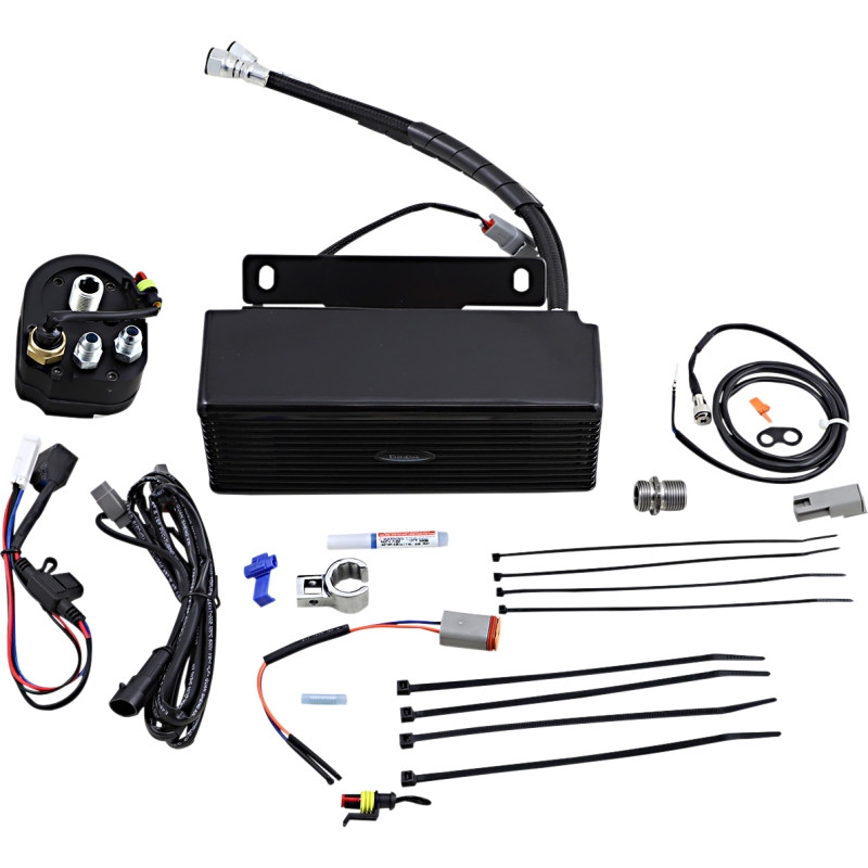 Below Regulator Mounted Oil Cooler Kit - Gloss Black