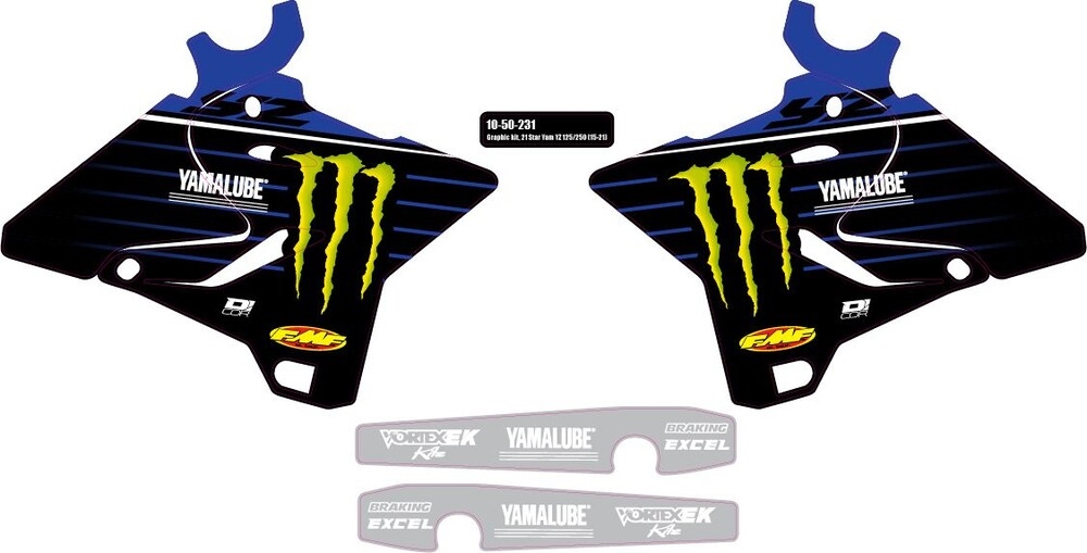 2022 Star Racing Yamaha Graphics Kit - White