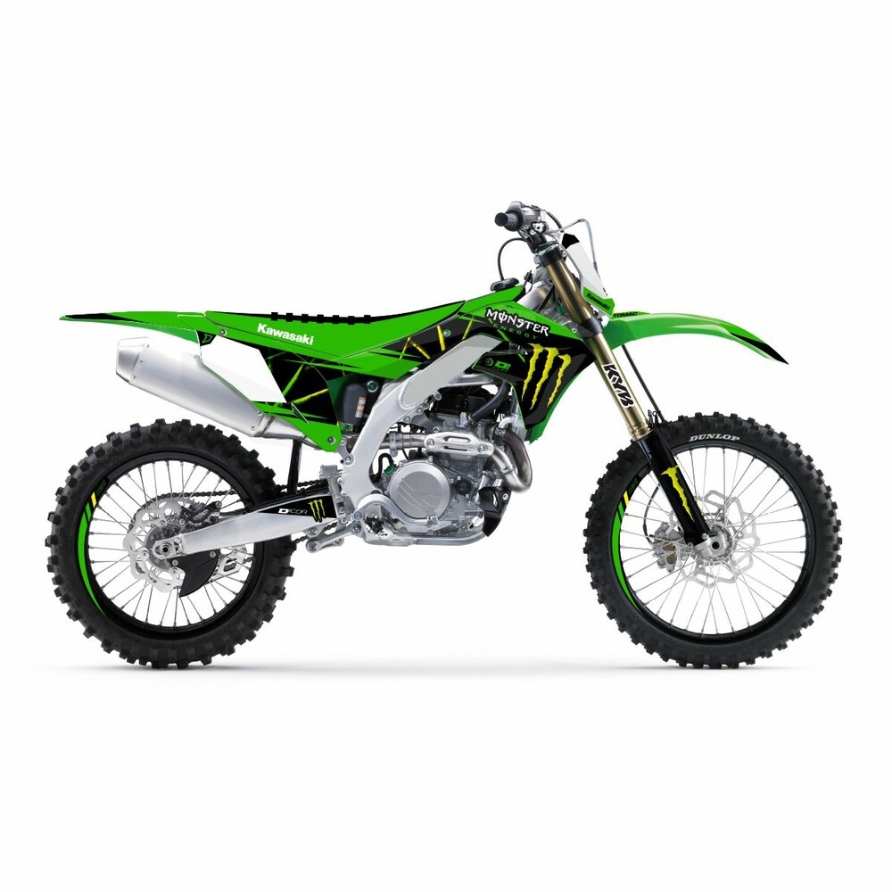 Monster Energy Kawasaki Complete Graphics Kit - White