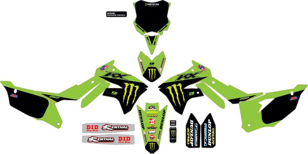 2022 Monster Energy Kawasaki Complete Kit - Black