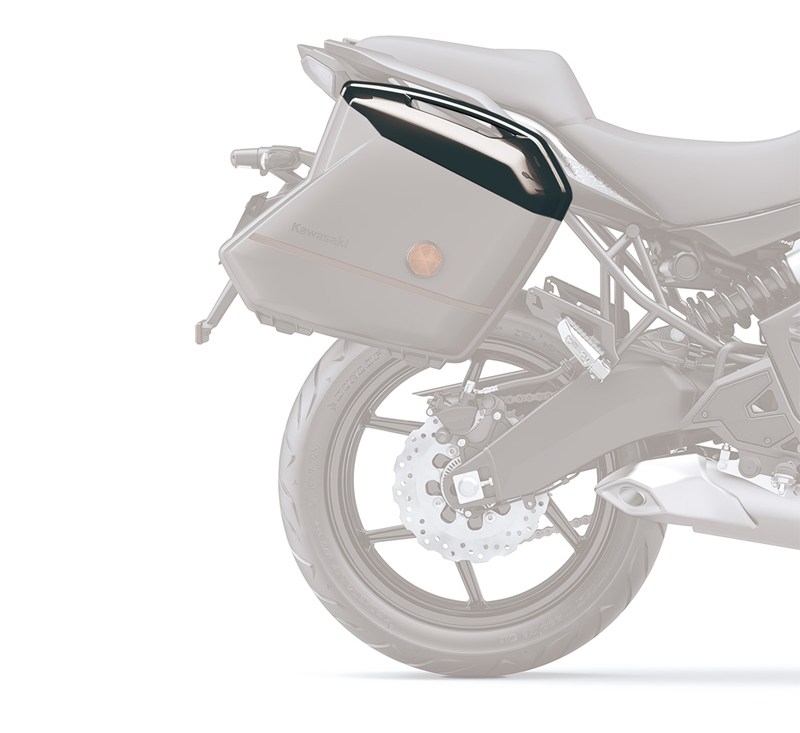 KQR Hard Saddlebag Color Panel Set - 28L. - Metallic Flat Spark Black