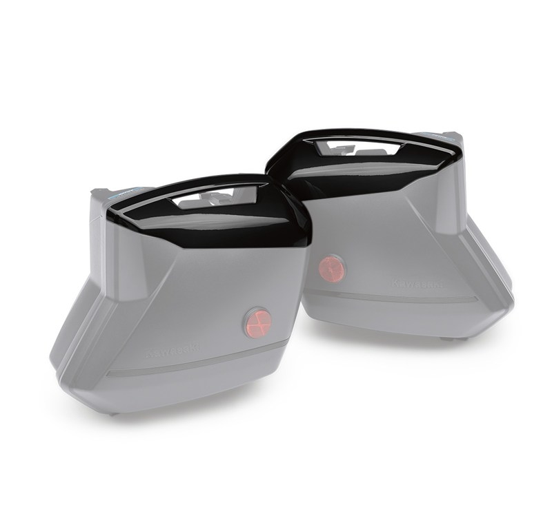 KQR Hard Saddlebag Color Panel Set - 28L. - Metallic Diablo Black