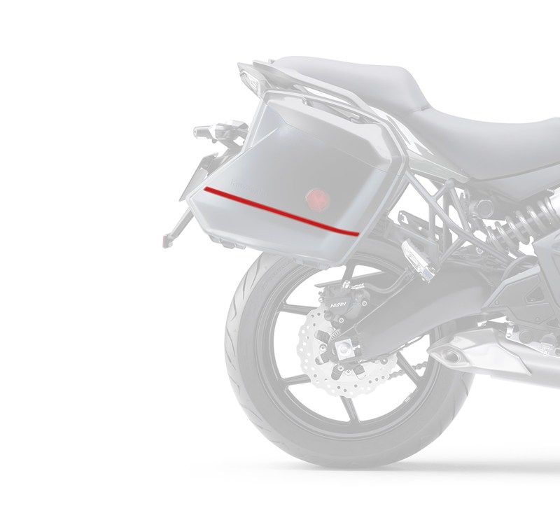 KQR Hard Saddlebag Color Panel Set - 28L. - Candy Persimmon Red