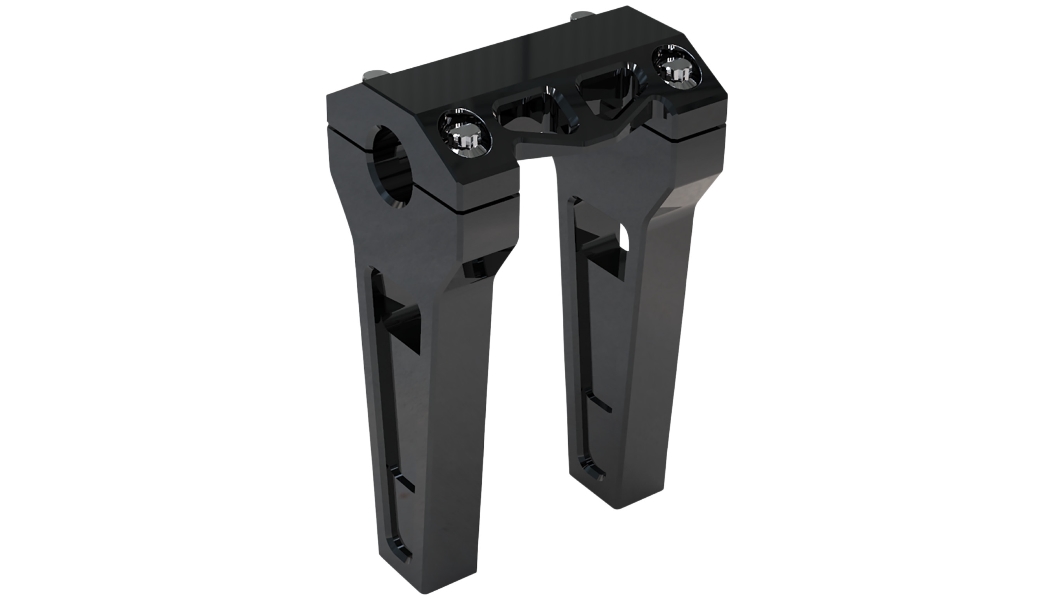 1in. Straight Riser Kit - 6in. - Black Anodized